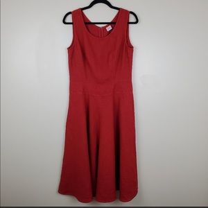 Aspesi size 44 tomato red linen sleeveless dress